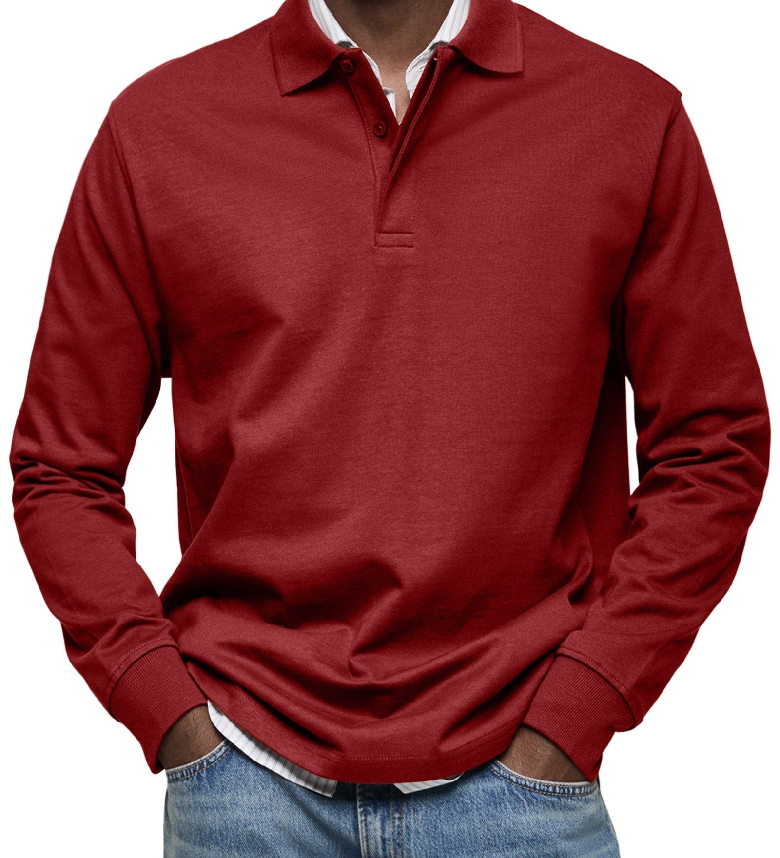 MOHR® | Prabangus ilgomis rankovėmis polo marškinėliai