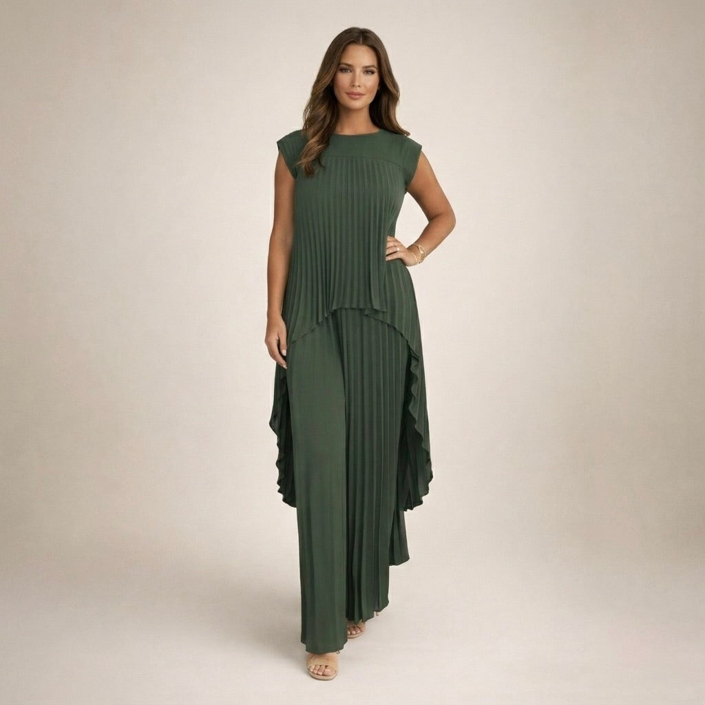 Halina™ | Elegantiška komplektas su raukšlėmis