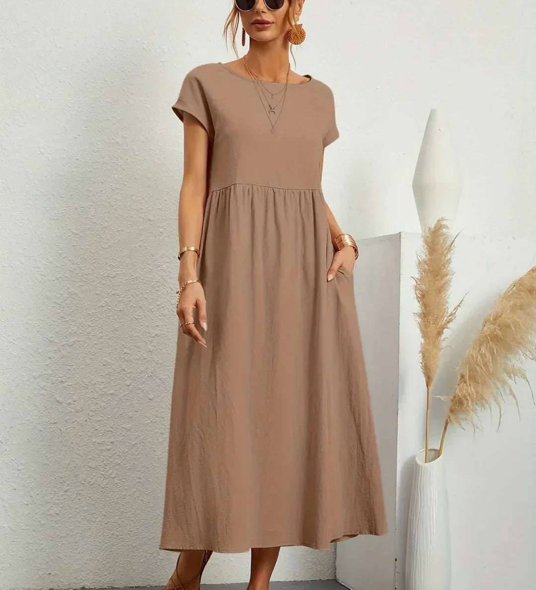 Gabrielle™ — Midi suknelė, sklandi, klasikinė elegancija