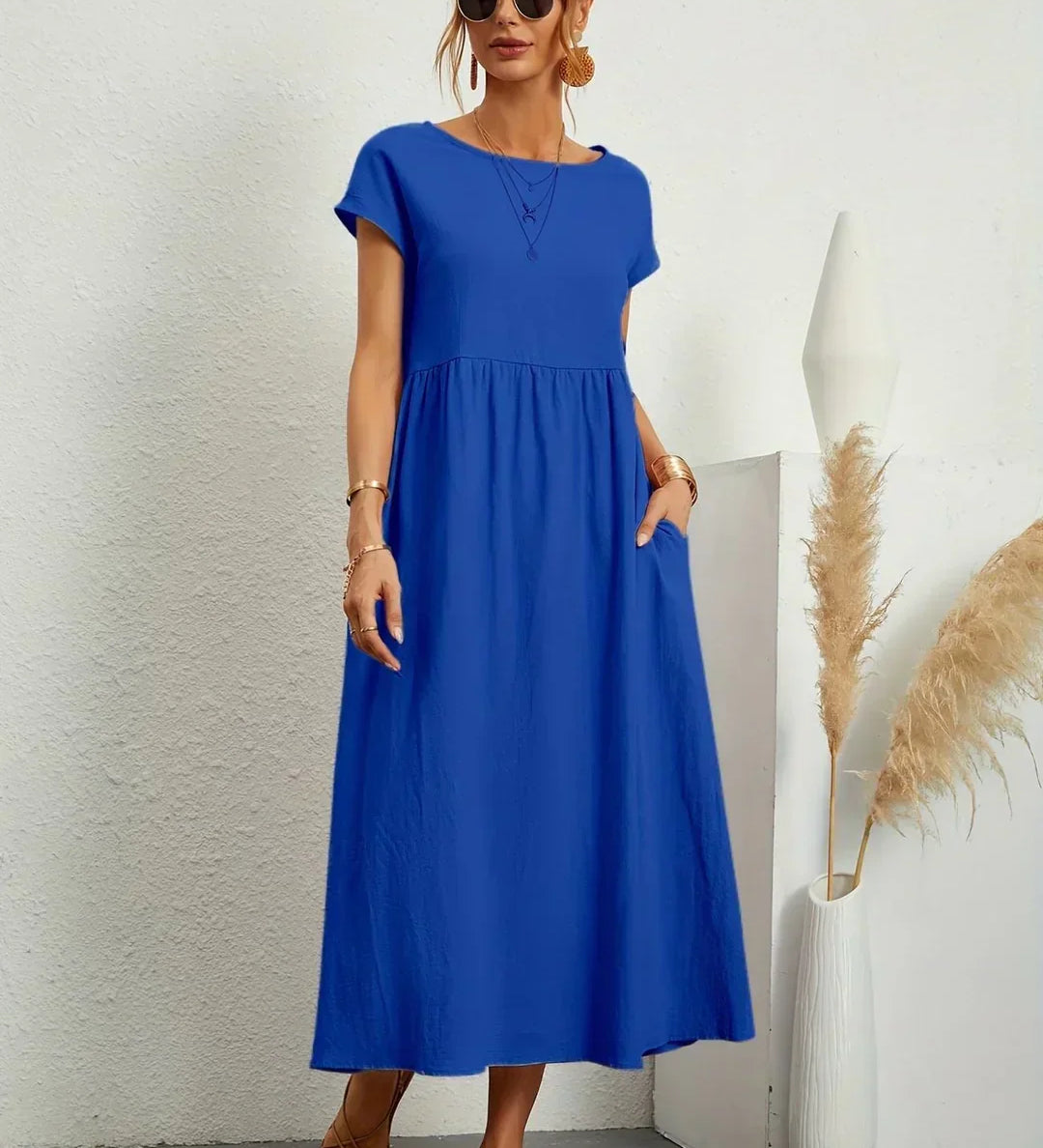 Gabrielle™ — Midi suknelė, sklandi, klasikinė elegancija
