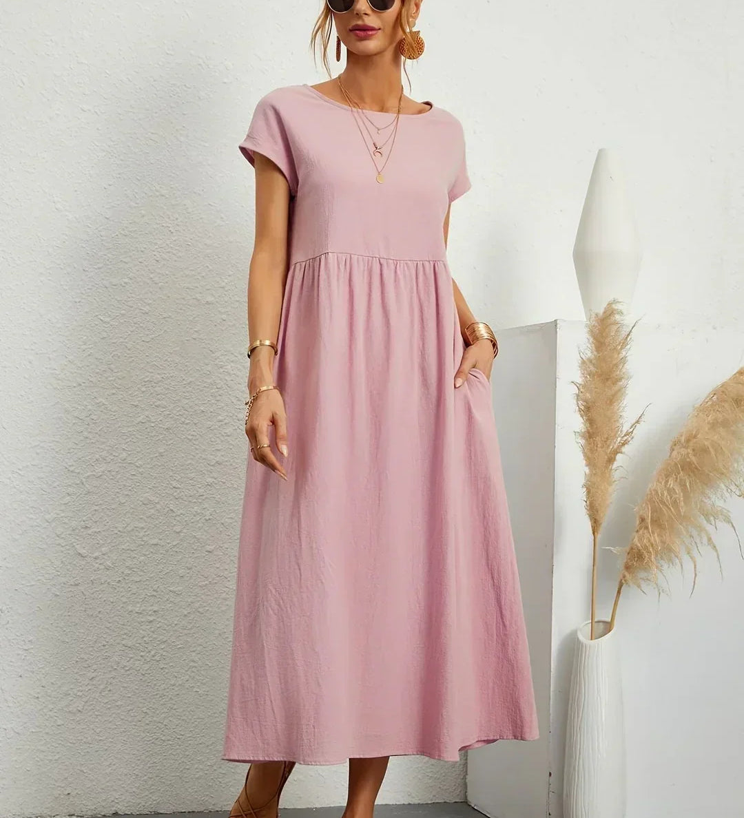 Gabrielle™ — Midi suknelė, sklandi, klasikinė elegancija