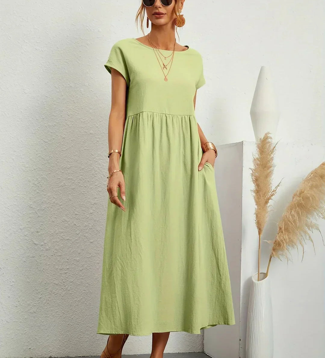 Gabrielle™ — Midi suknelė, sklandi, klasikinė elegancija