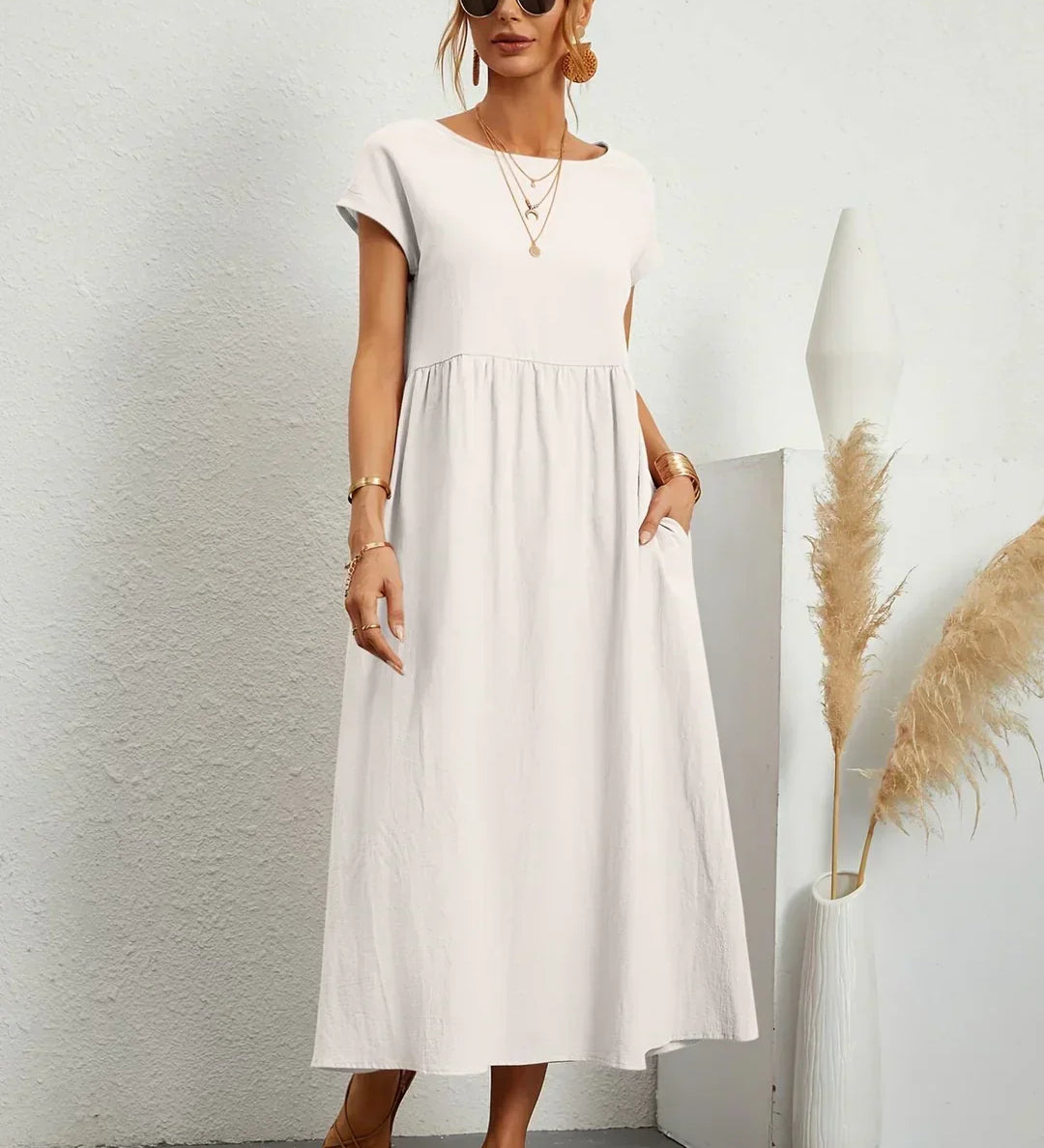 Gabrielle™ — Midi suknelė, sklandi, klasikinė elegancija