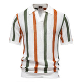 FluxStripe Polo su V formos apykakle
