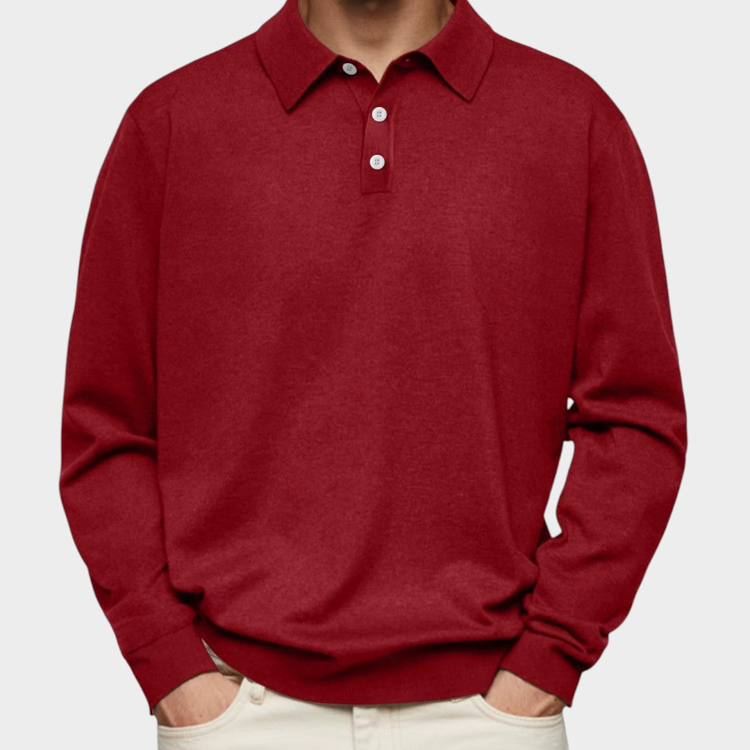 Aiden™ | Ilgomis Rankovėmis Polo Marškiniai