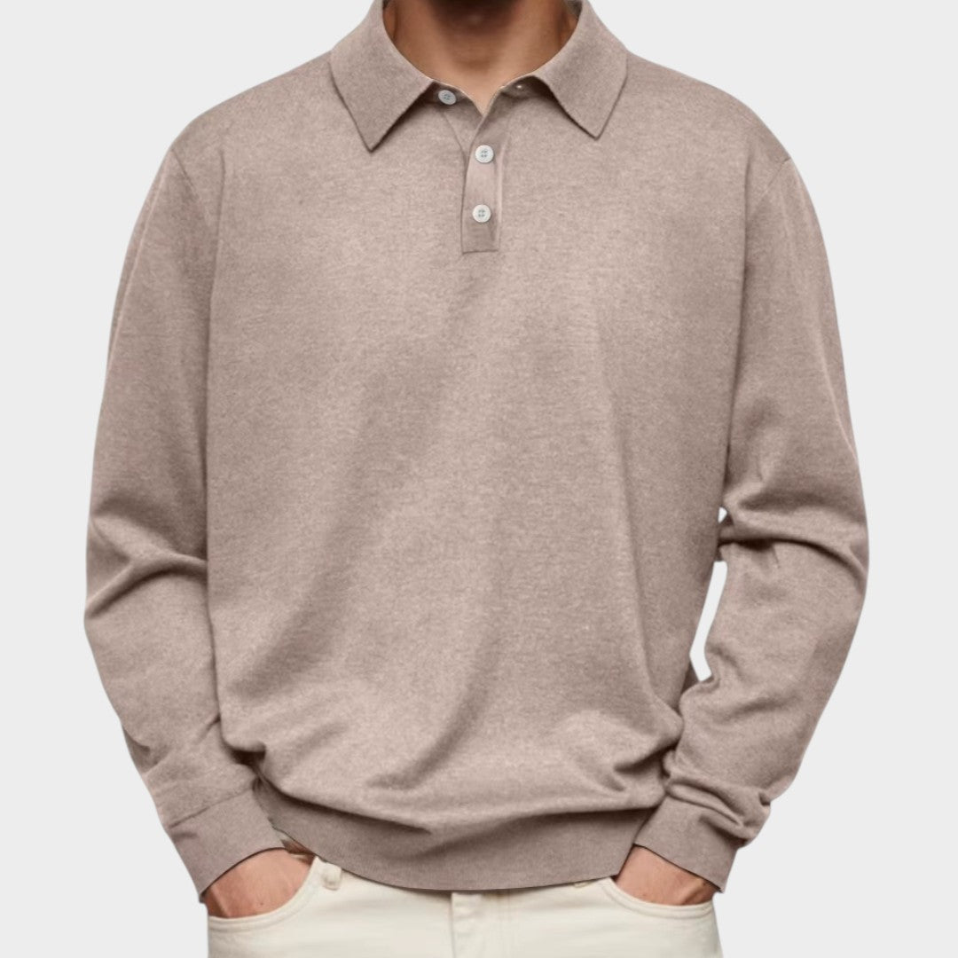 Aiden™ | Ilgomis Rankovėmis Polo Marškiniai