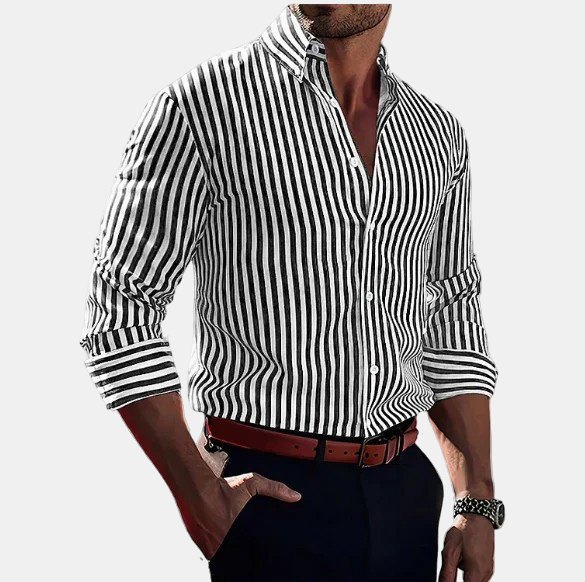Alejandro™ | Elegantiški dryžuoti marškiniai