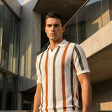 FluxStripe Polo su V formos apykakle