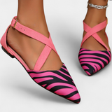 Fenna Balerinos su Zebra Raštu ir Kryžminėmis Dirželėmis