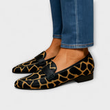 Wale Leopardo Rašto Mocasines su Dekoratyvine Juosta