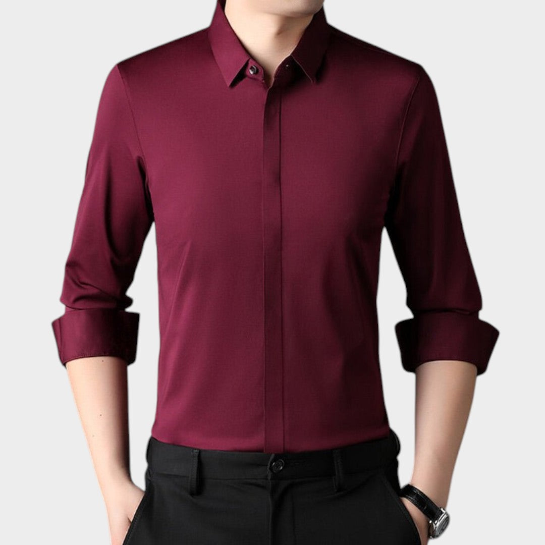Mitchel™ | Elastiniai vyriški marškiniai be raukšlių