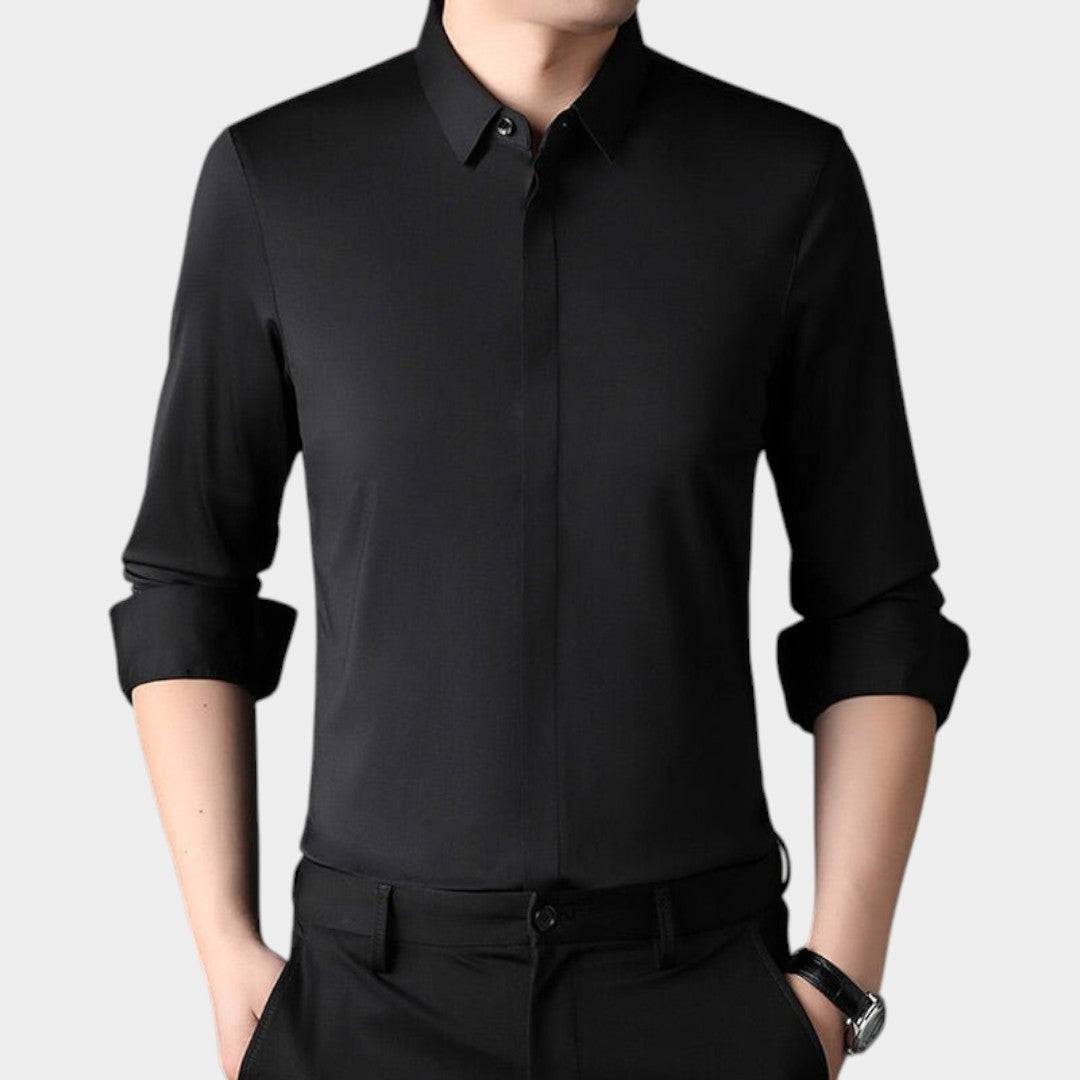 Mitchel™ | Elastiniai vyriški marškiniai be raukšlių
