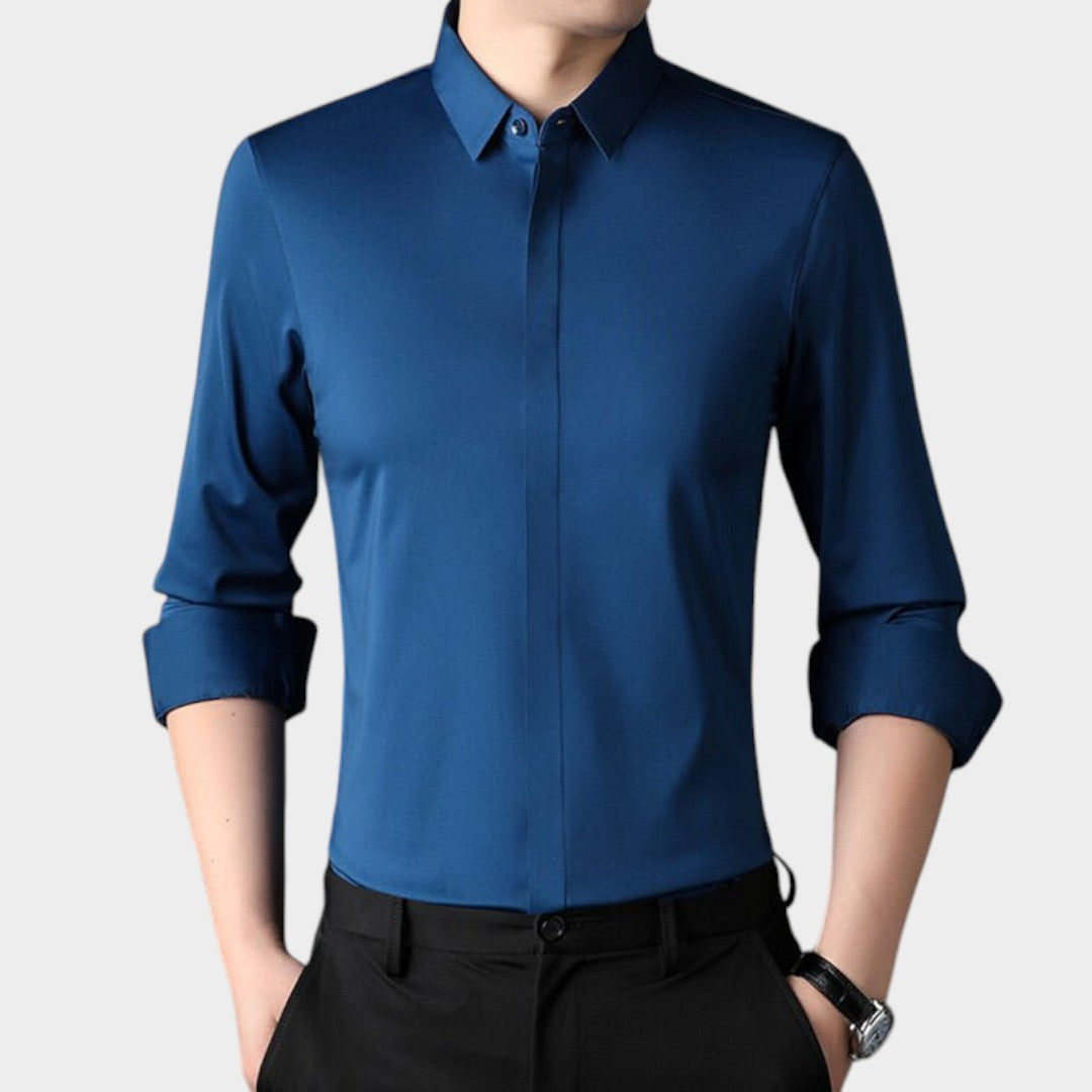 Mitchel™ | Elastiniai vyriški marškiniai be raukšlių