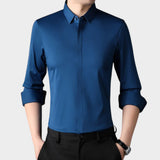 Mitchel™ | Elastiniai vyriški marškiniai be raukšlių