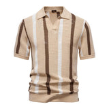 FluxStripe Polo su V formos apykakle