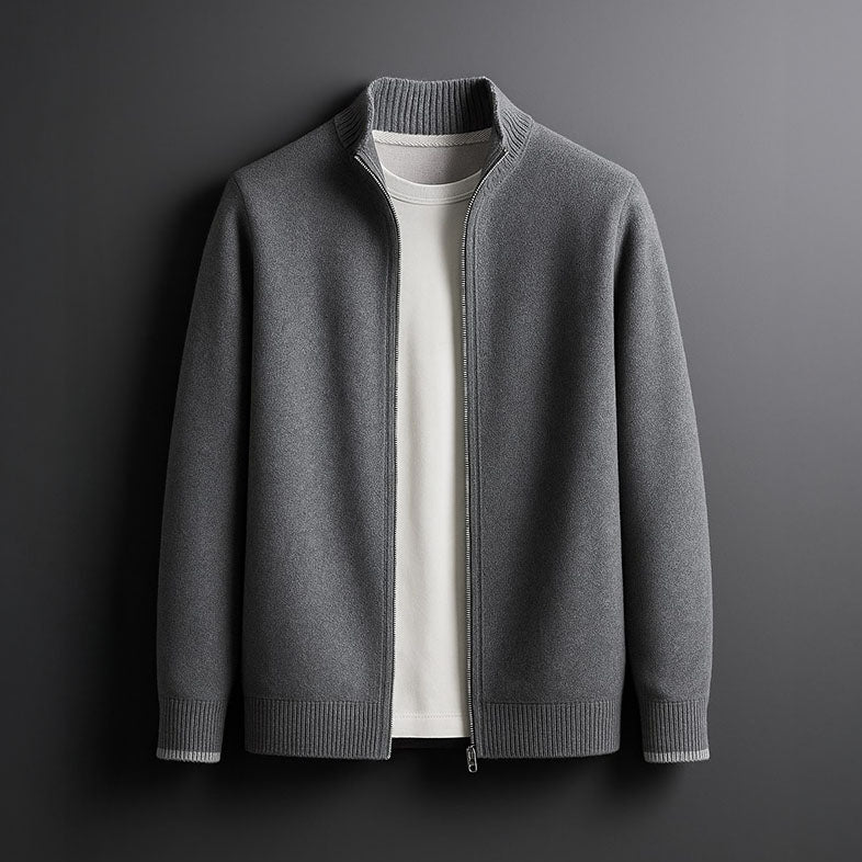 Harvey™ | Elegantiškas vilnonis kardiganas su užtrauktuku