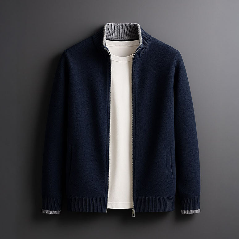 Harvey™ | Elegantiškas vilnonis kardiganas su užtrauktuku